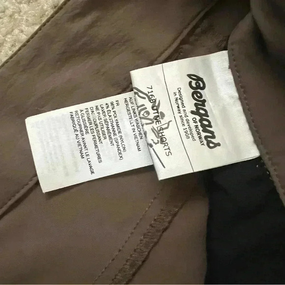 BERGANS of NORWAY 7168 Utne Hiking Cargo Shorts Brown Men’s Size XXL - Picture 10 of 16